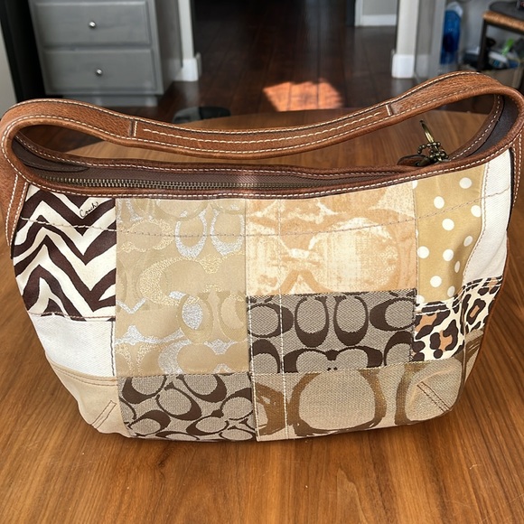 NWOT Y2K Coach Patchwork Ergo XL Hobo in Tan - Picture 2 of 8